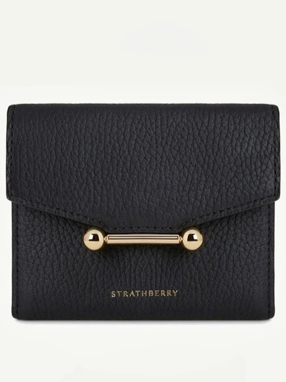 Strathberry Mosaic Trifold Wallet - Black